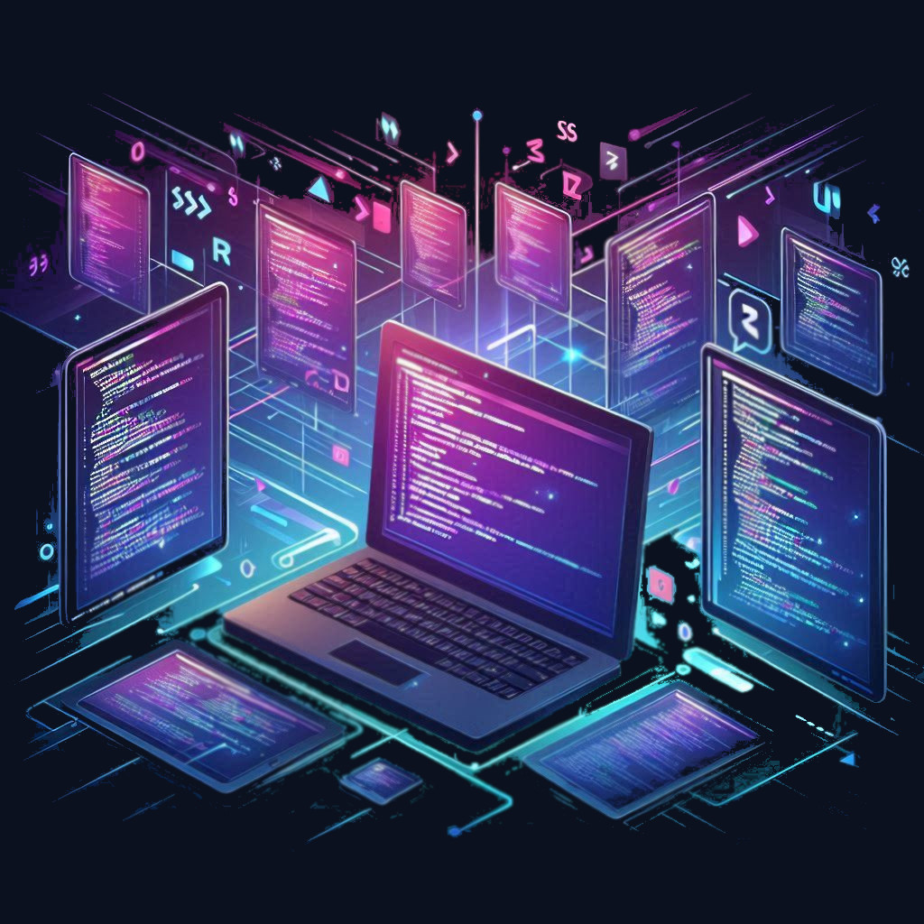 image of laptop with code on its screen